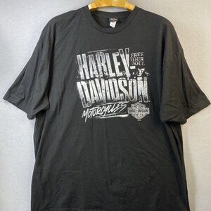 Harley Davidson Tshirt Men's XXXL Black Hills Rapid City SD Double Sided Tee 3XL
